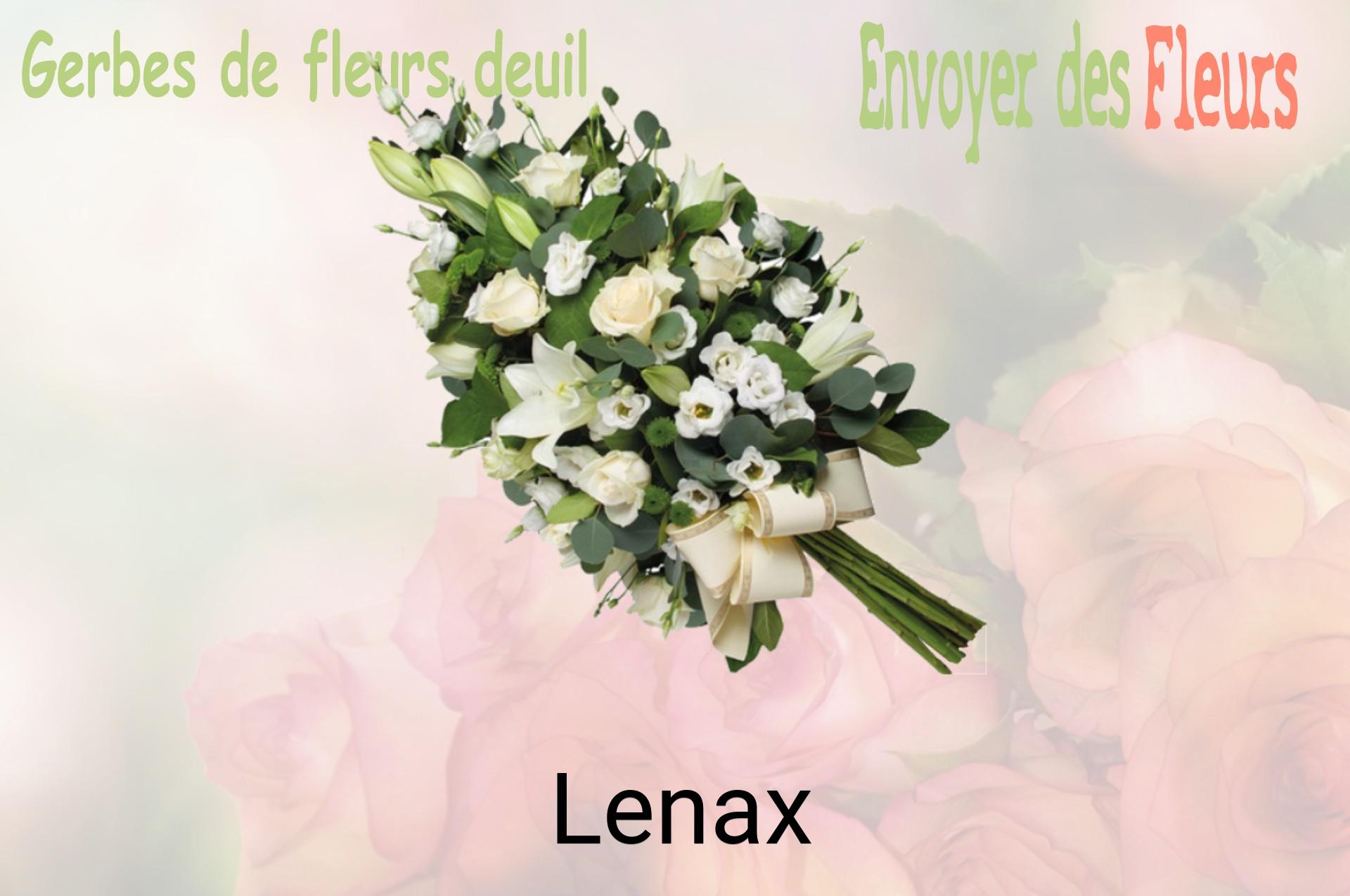 Gerbe de fleurs de deuil livrée à Lenax